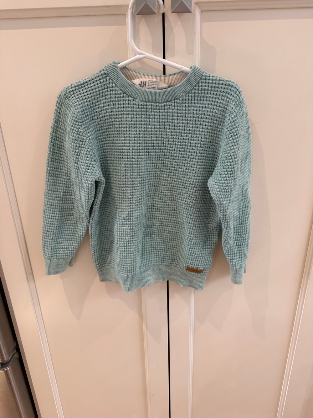 H&M 3-4t Aqua Waffle Knit Sweater